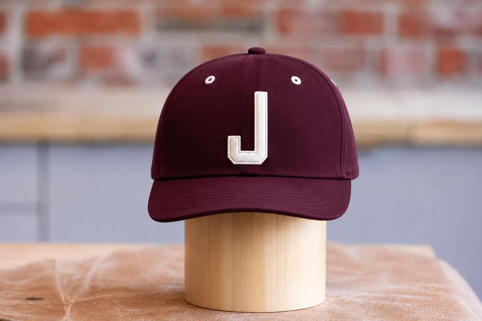 Burgundy J Cap