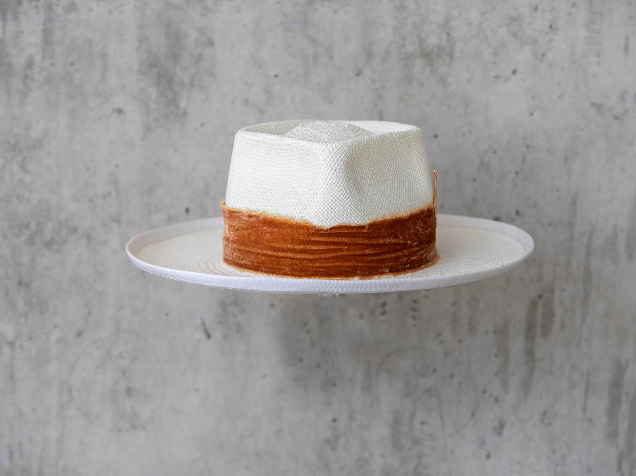 white Panama straw hat for wearing on a beach vacation for men and women front