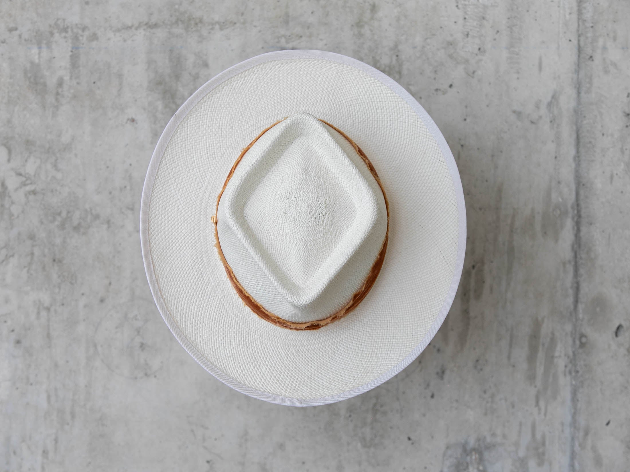 white Panama straw hat for wearing on a beach vacation for men and women top