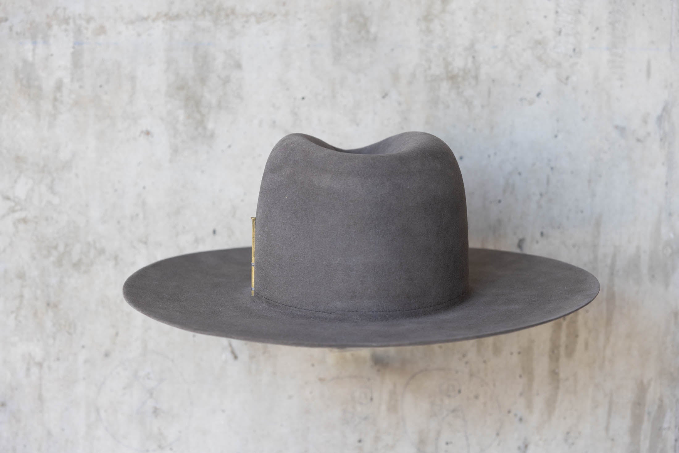 Gray Beaver Felt Cowboy hat back