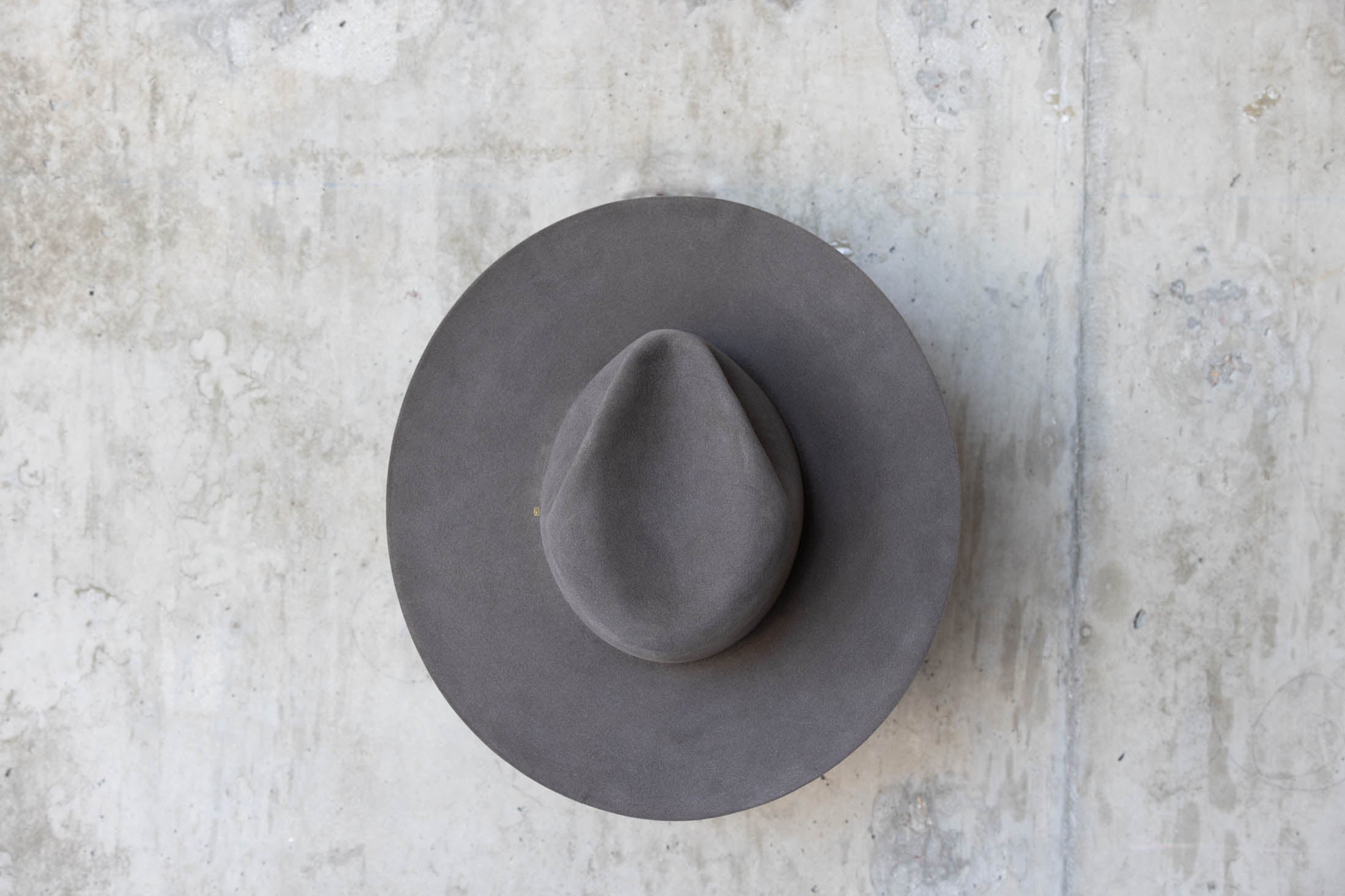 Gray Beaver Felt Cowboy hat top