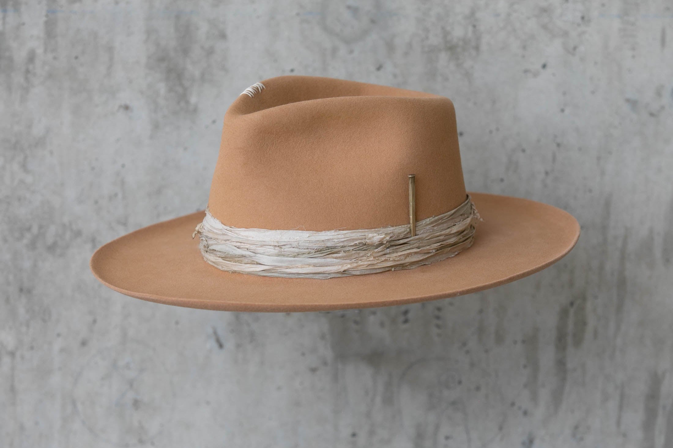 teardrop crown western rabbit beaver felt cowboy hat fedora silk band for men and women angle